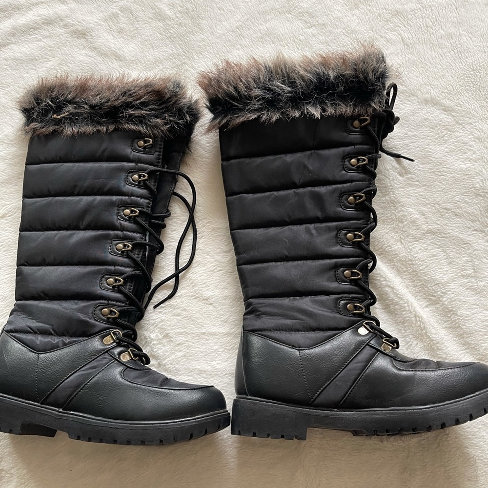 Black women snow boots